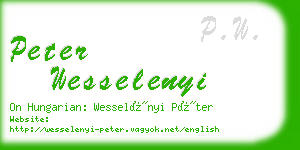 peter wesselenyi business card